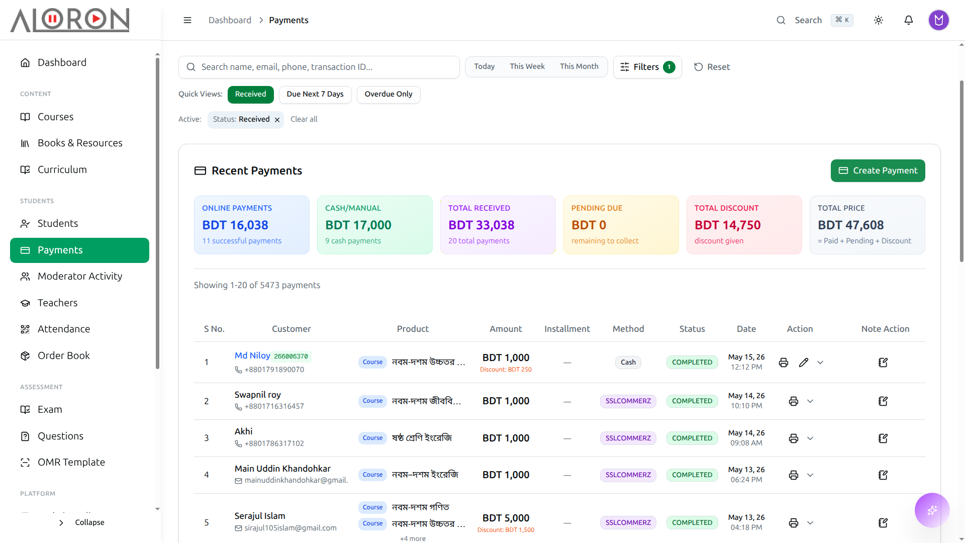 Payment Management